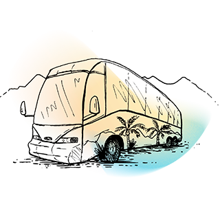Coachella Shuttle Bus Discord sticker