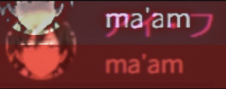 Ma'am Discord sticker