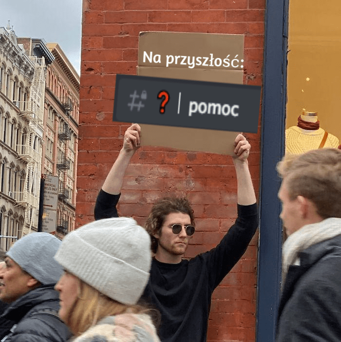 Na przyszłość: #pomoc Discord sticker