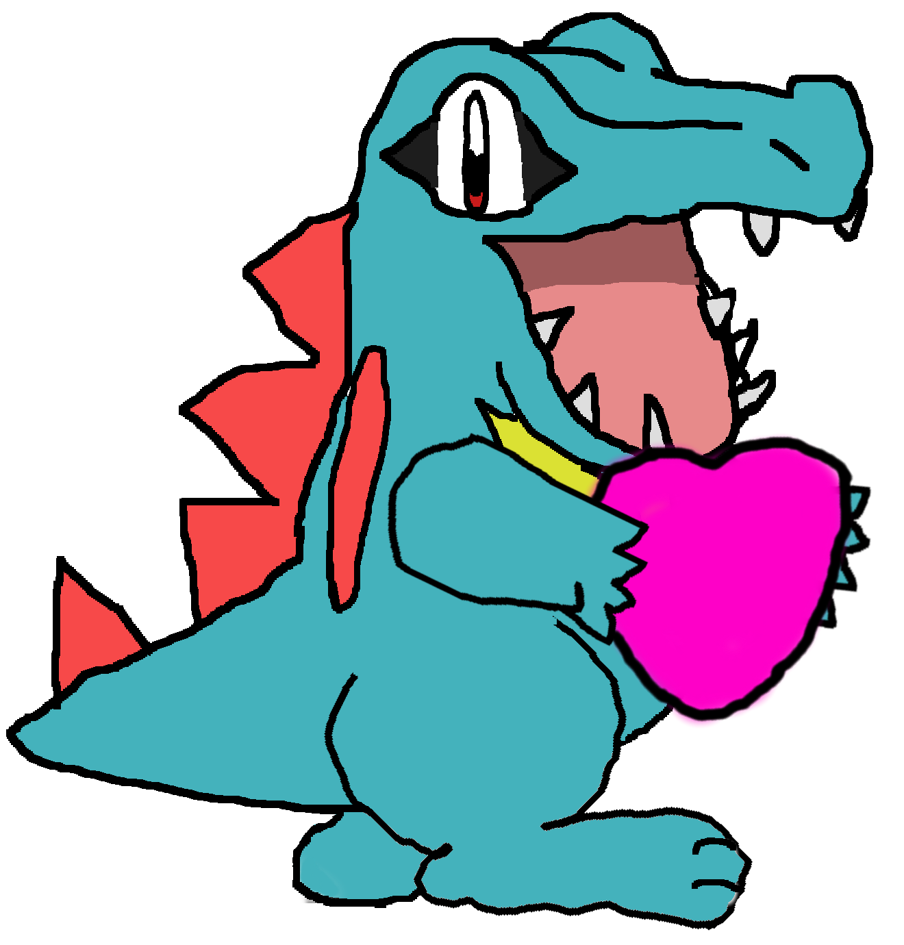 Totodile Heart Discord sticker