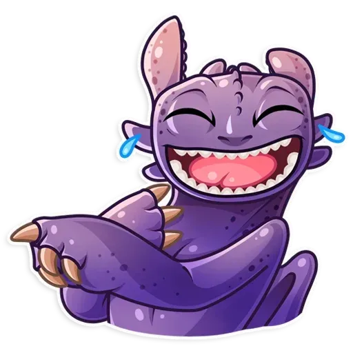 Toothless laugh Discord sticker