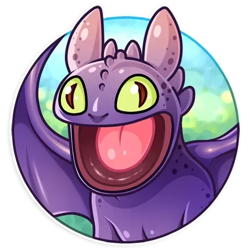 Toothless surprised Discord sticker