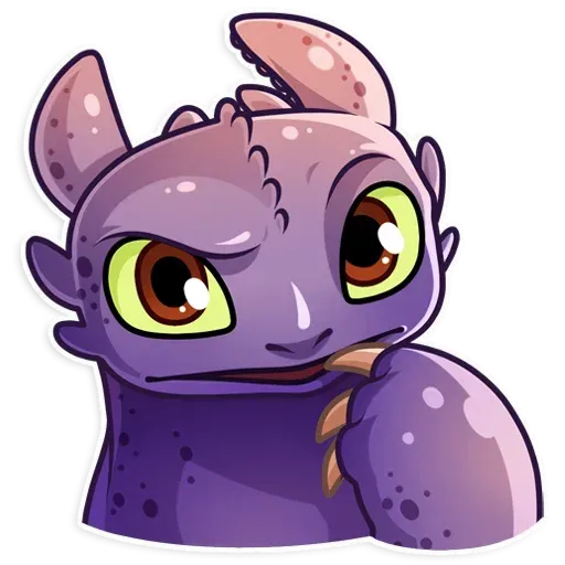 Toothless thinking Discord sticker
