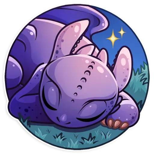 Toothless sleeping Discord sticker
