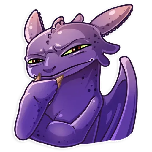 Toothless thinking2 Discord sticker