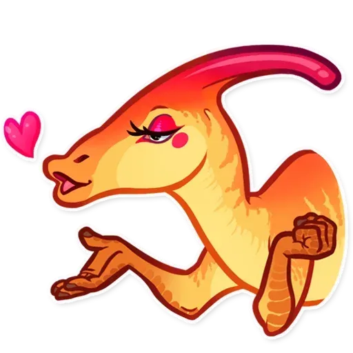 Parasaur Kiss Discord sticker