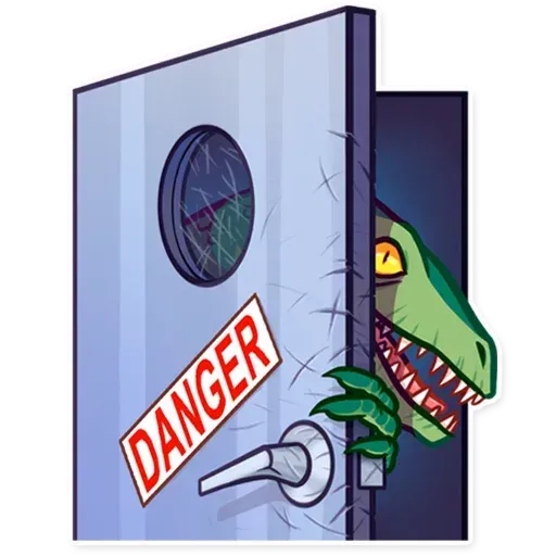 Raptor Peekaboo Discord sticker