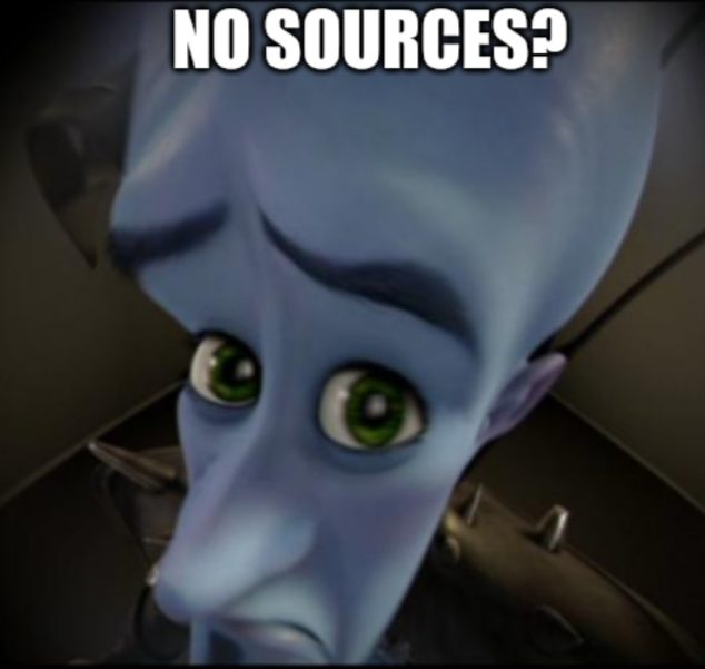 No sources Discord sticker