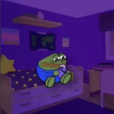 sadge boi but nice room ngl Discord sticker