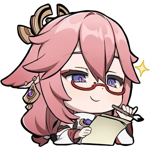 Yae Taking Notes Discord sticker