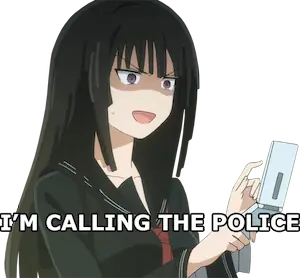 calling the police Discord sticker