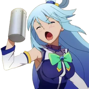 aqua drunk Discord sticker