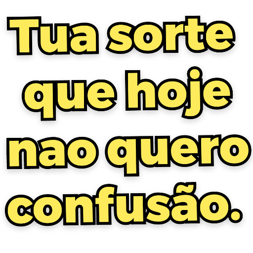 Não quero confusão Discord sticker