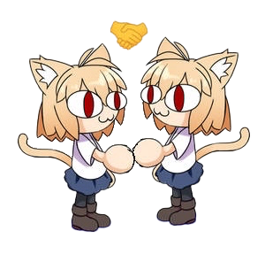 Neco Arc handshake Discord sticker