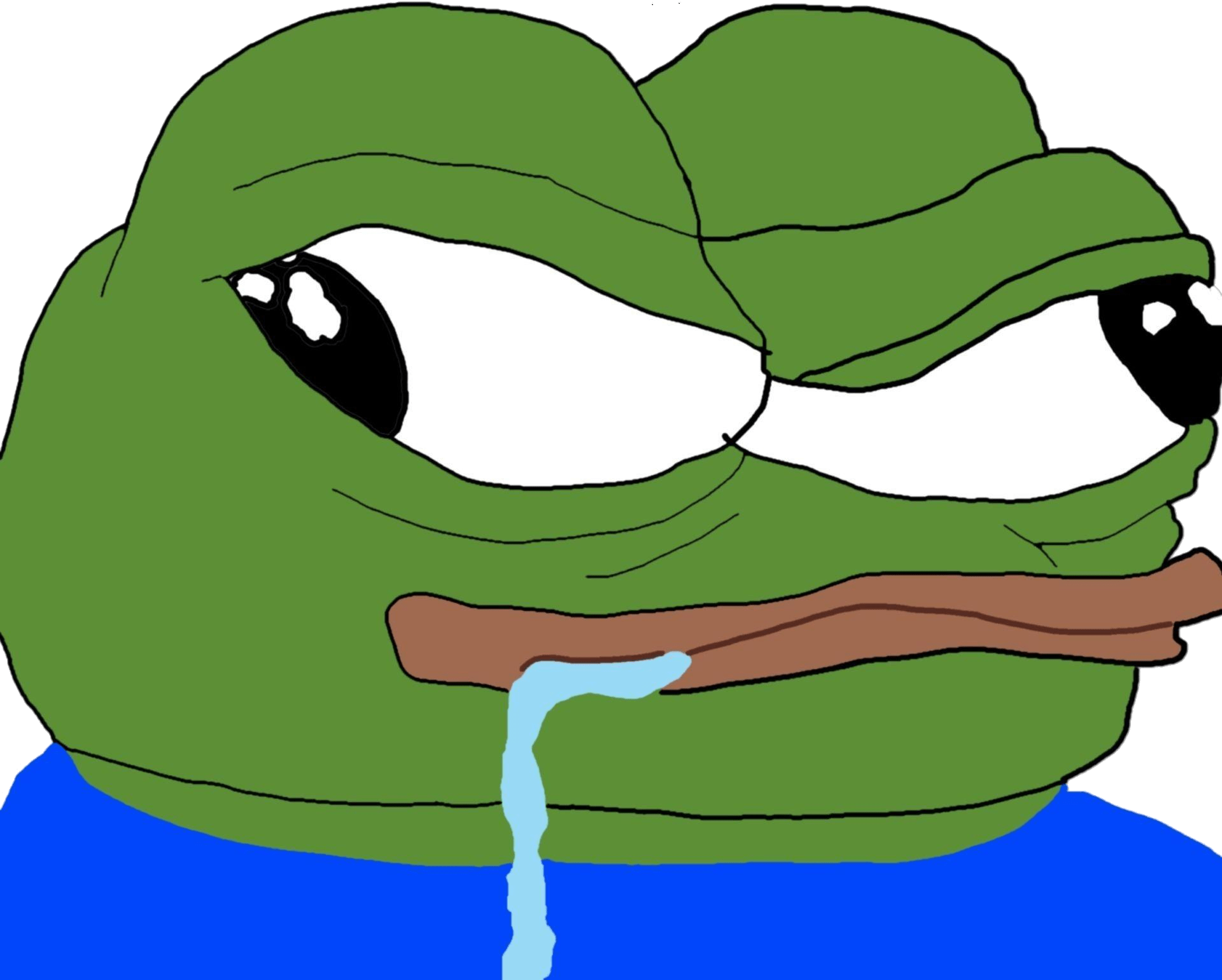 Pepe Brain Dead Discord sticker