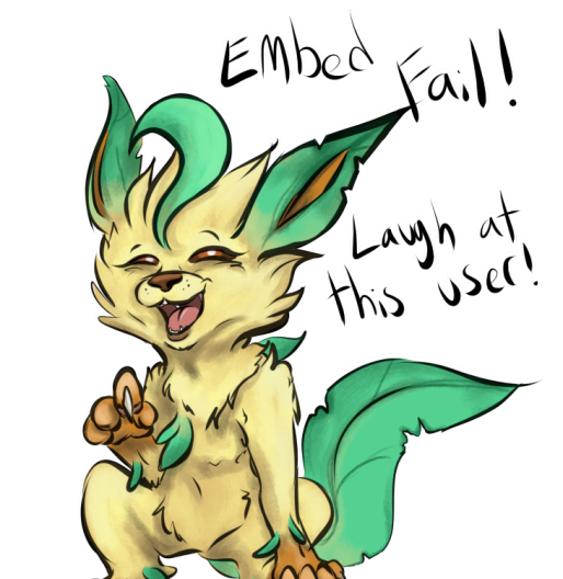 LeafeonEmbedFail Discord sticker