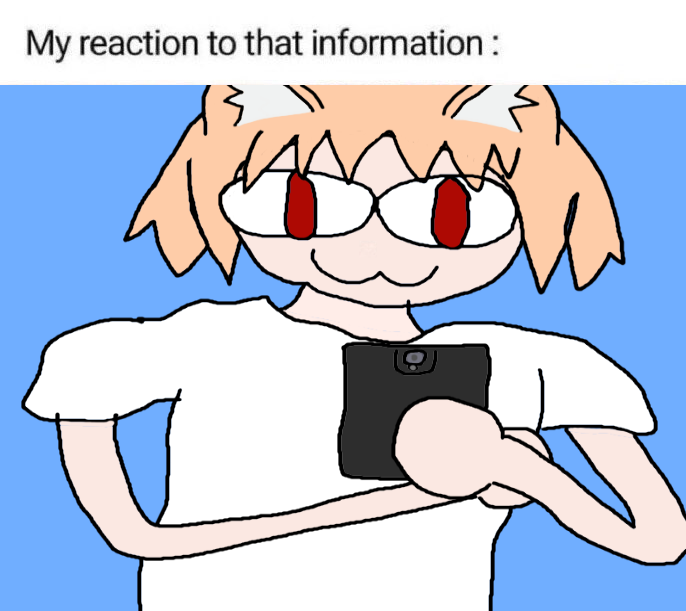 my reaction to the info Discord sticker