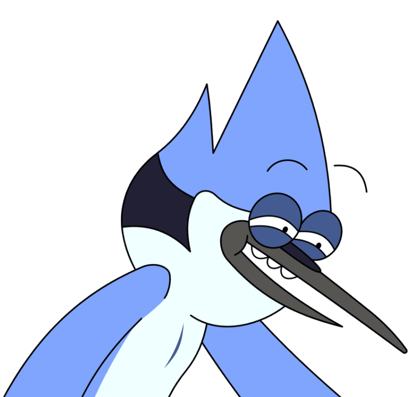 Mordecai Laugh Discord sticker