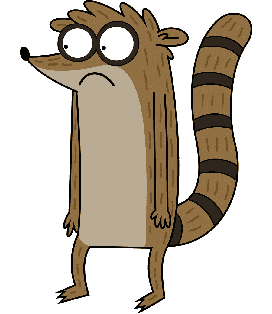Rigby Frown Discord sticker