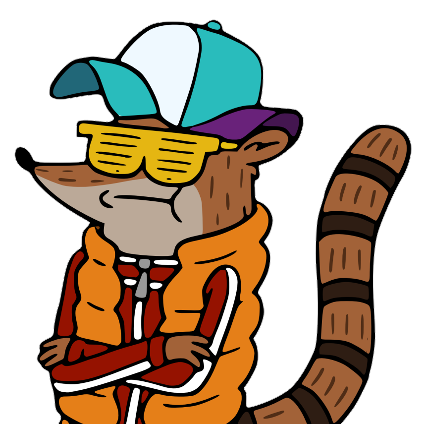 Rigby Swag Cool Discord sticker