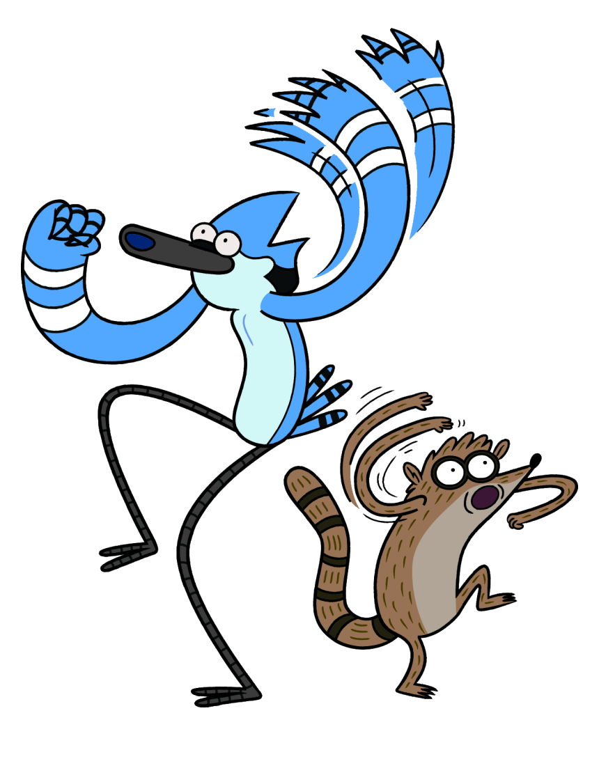 Mordecai Rigby Celebrate  Discord sticker
