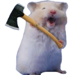 hamster axe Discord sticker