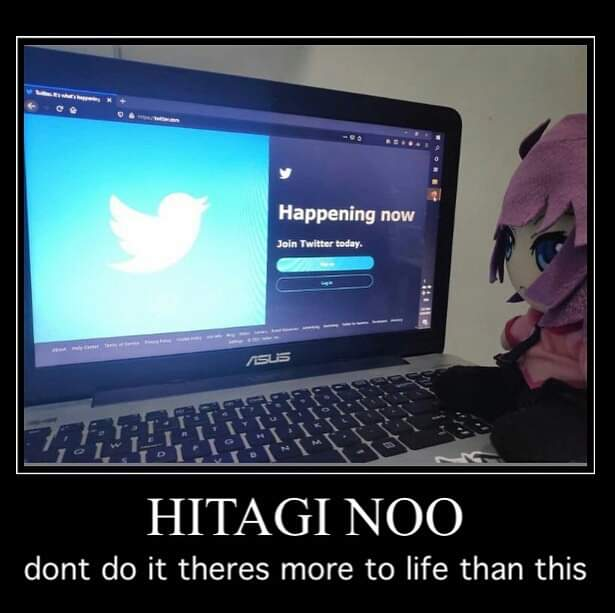 hitagi get off twitter Discord sticker