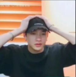 BangChan hands in the head Discord sticker