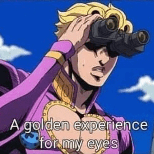 A golden experience for my eye Discord sticker