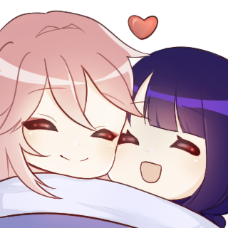 Yae Miko - Eimiko Cuddle Discord sticker
