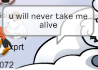 u will never take me alive Discord sticker