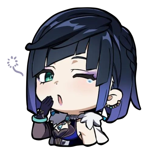 yelan yawn Discord sticker