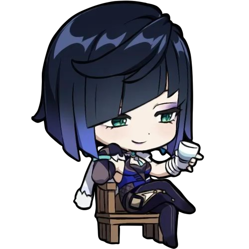 yelan think Discord sticker