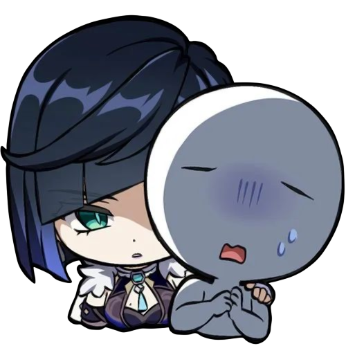 yelan confront Discord sticker