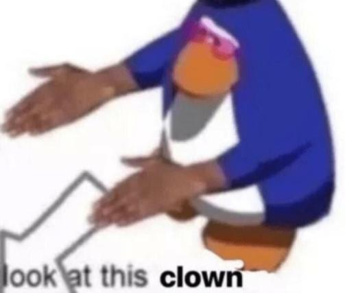 Look at this clown 🤡 Discord sticker