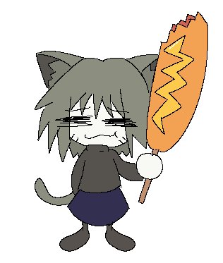 neco arc chaos holding corndog Discord sticker