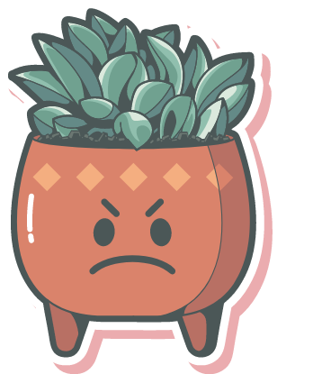 Angry succulent Discord sticker