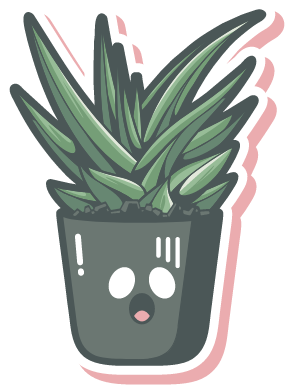 Astonished succulent Discord sticker